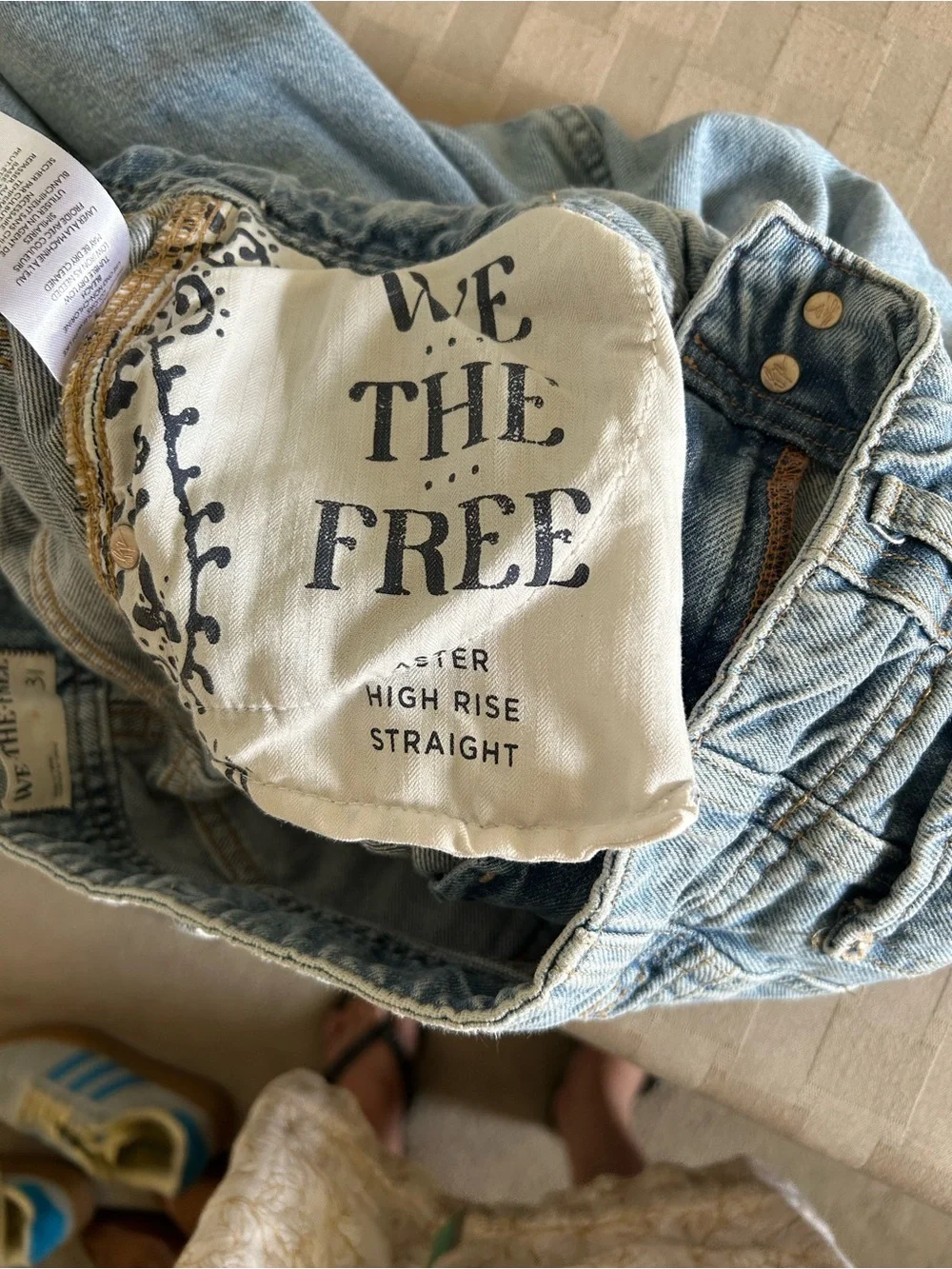 Free People We The Free Aster High Rise Straight Leg Jean